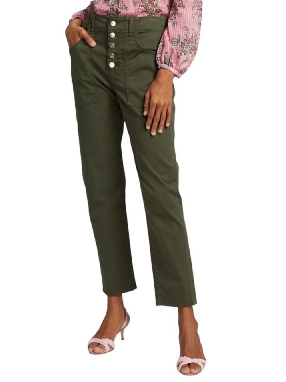 Veronica Beard Arya High Rise Straight Leg Pants 27